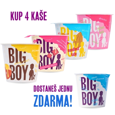 BIG BOY® Degustační set kaší v kelímku 4+1 BIG BOY® Degustační set kaší v kelímku 4+1