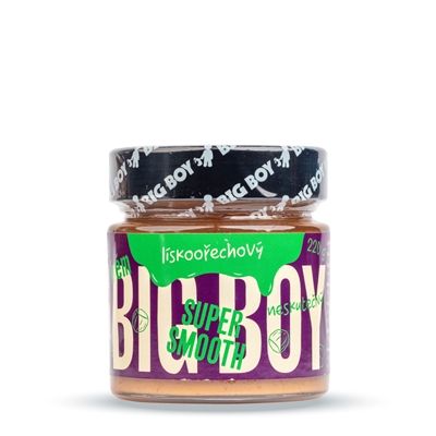 BIG BOY® Lískoořechový krém super smooth 220g BIG BOY® Lískoořechový krém super smooth 220g