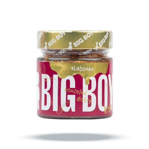 BIG BOY® Zlatonka - Sladký lískový krém s kousky křupavých oříšků a kakaem 220g