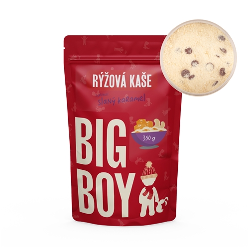 BIG BOY® Rýžová kaše Sweet and Salty s příchutí slaného karamelu 350g