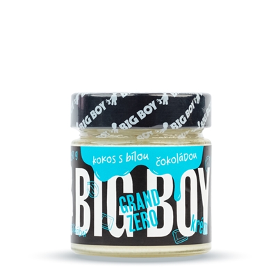 BIG BOY® Grand Zero kokosové - Kokosový krém s kokosem a bílou čokoládou bez cukru 250g BIG BOY® Grand Zero kokosové - Kokosový krém s kokosem a bílou čokoládou bez cukru 250g