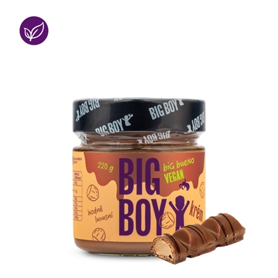 BIG BOY® Big Bueno VEGAN - Jemný lískový krém s kokosovým mlékem a cukrem 220g BIG BOY® Big Bueno VEGAN - Jemný lískový krém s kokosovým mlékem a cukrem 220g