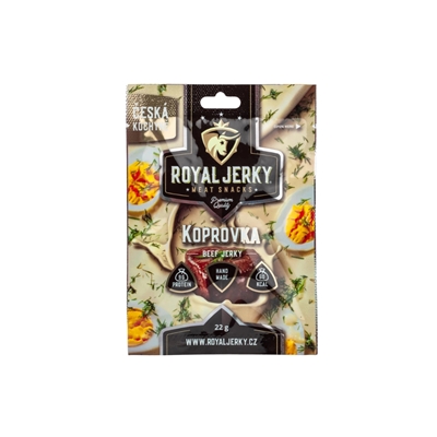 Royal Jerky: Koprovka (hovězí sušené maso s příchutí koprovky) 22g