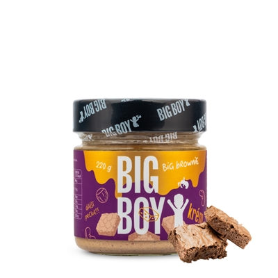 BIG BOY® Big Brownie - Lískový krém s kešu a bílou čokoládou 220g BIG BOY® Big Brownie - Lískový krém s kešu a bílou čokoládou 220g