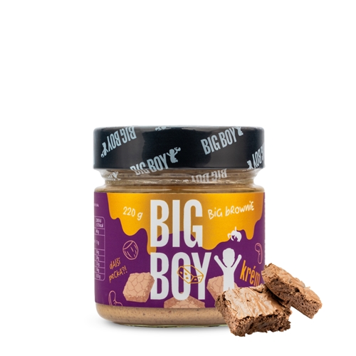 BIG BOY® Big Brownie - Lískový krém s kešu a bílou čokoládou 220g BIG BOY® Big Brownie - Lískový krém s kešu a bílou čokoládou 220g