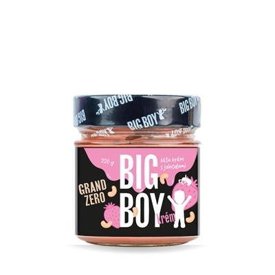 BIG BOY® Grand zero jahoda -  Kešu krém s jahodami 220g BIG BOY® Grand zero jahoda -  Kešu krém s jahodami 220g