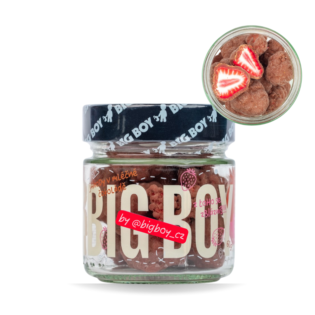 BIG BOY® Jahody v mléčné čokoládě 60g