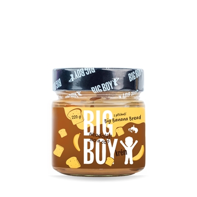 BIG BOY® Big Banana bread - Kešu krém s příchutí banánového chlebíčku 220g BIG BOY® Big Banana bread - Kešu krém s příchutí banánového chlebíčku 220g
