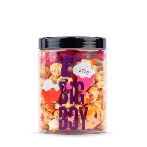 BIG BOY® Amorkův mix - Mix preclíků a popcornu v čokoládě 220 g