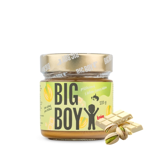BIG BOY® Pistácie s bílou čokoládou 220g BIG BOY® Pistácie s bílou čokoládou 220g