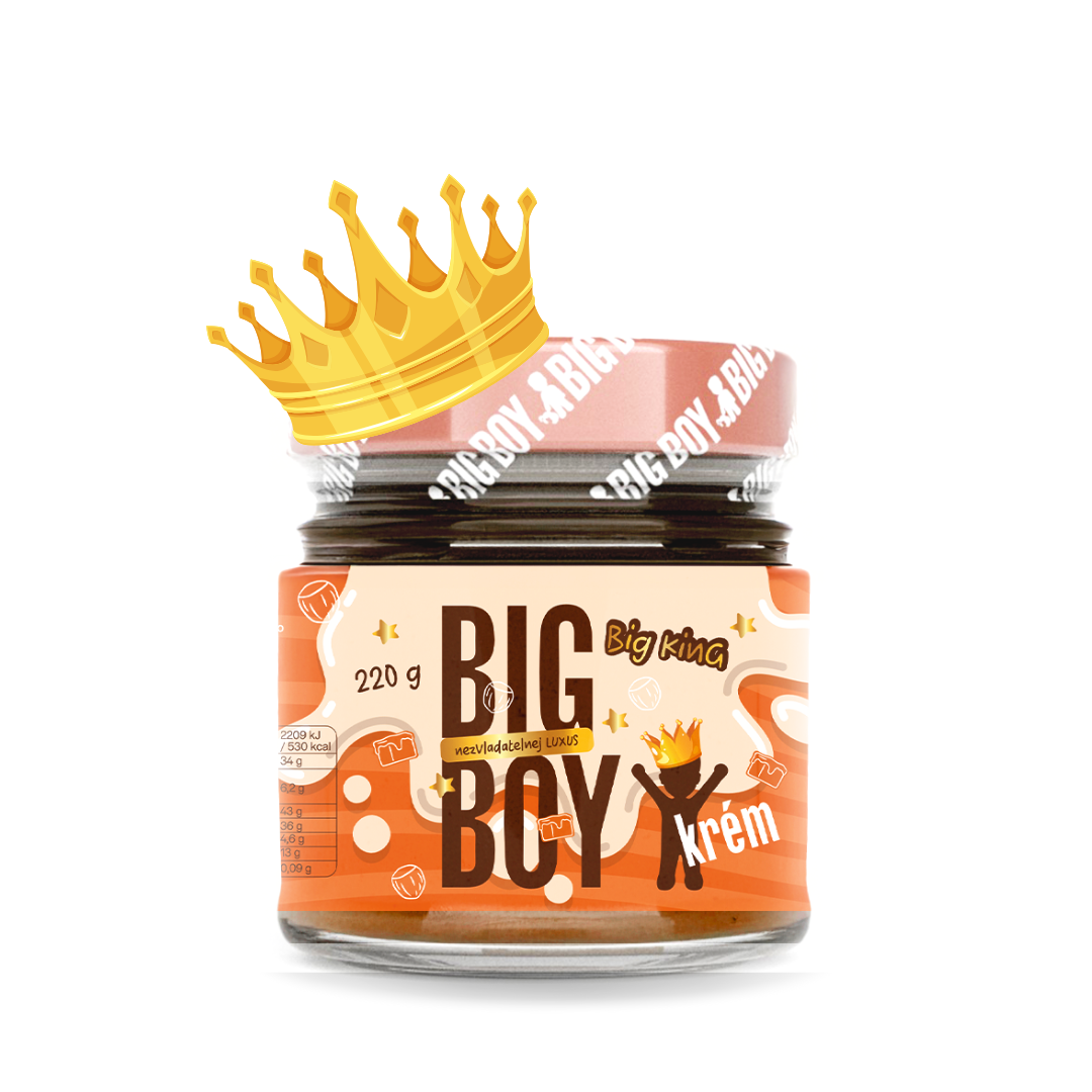 Levně BIG BOY® Big King - Krém s lískovými ořechy s mlékem a karamelem 220g