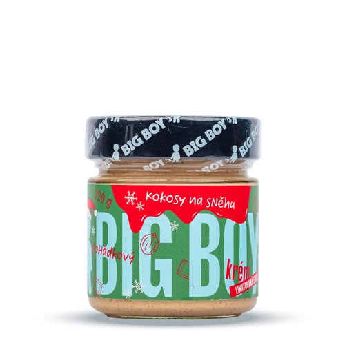 BIG BOY® Kokosy na sněhu - Lískový krém s kokosem a bílou čokoládou 220g