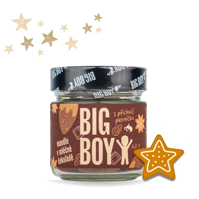 BIG BOY® Mandle v mléčné čokoládě s perníkovým kořením 140g BIG BOY® Mandle v mléčné čokoládě s perníkovým kořením 140g