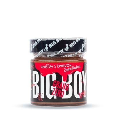 BIG BOY® Grand Zero tmavé -  Arašídový krém s tmavou čokoládou bez cukru 250g BIG BOY® Grand Zero tmavé -  Arašídový krém s tmavou čokoládou bez cukru 250g