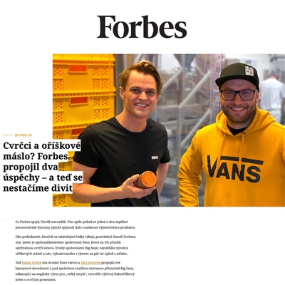 Cvrččí máslo BIGsens na Forbesu