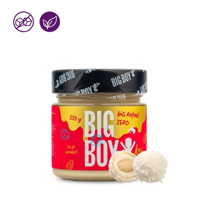 BIG BOY® Big Rafael zero - Jemný mandlovo kokosový krém s březovým cukrem 220g BIG BOY® Big Rafael zero - Jemný mandlovo kokosový krém s březovým cukrem 220g