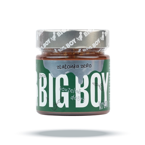 BIG BOY® Zlatonka zero - Lískový krém s březovým cukrem a kousky křupavých oříšků  220g