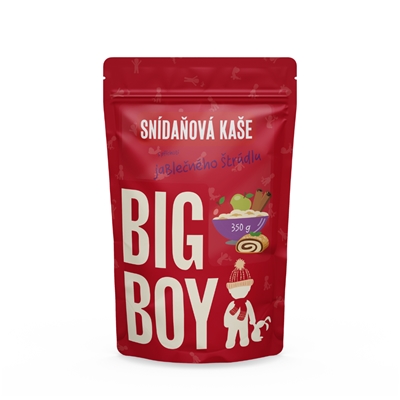 BIG BOY® Ovesná bezlepková kaše s příchutí jablečného štrúdlu 350 g BIG BOY® Ovesná bezlepková kaše s příchutí jablečného štrúdlu 350 g