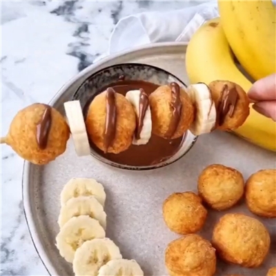 Tvarohové mini koblížky Tvarohové mini koblížky