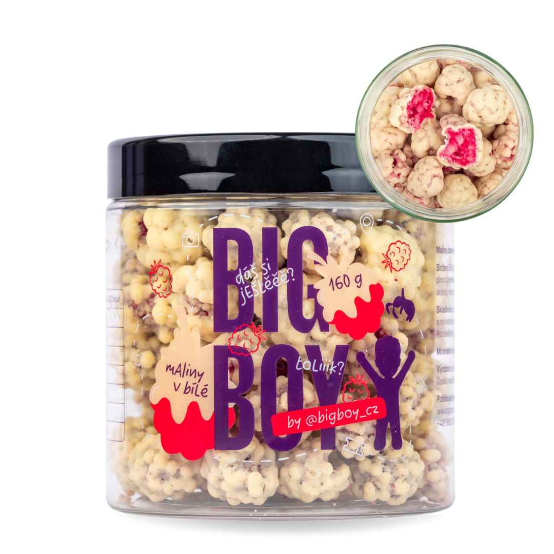 BIG BOY® Maliny v bílé čokoládě by @kamilasikl 160g
