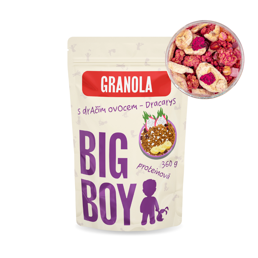 BIG BOY® Proteinová granola s dračím ovocem 360g Eko varianta