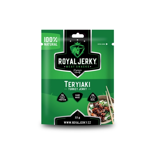 Royal Jerky: Teriyaki 22 g (sušené krůtí maso)