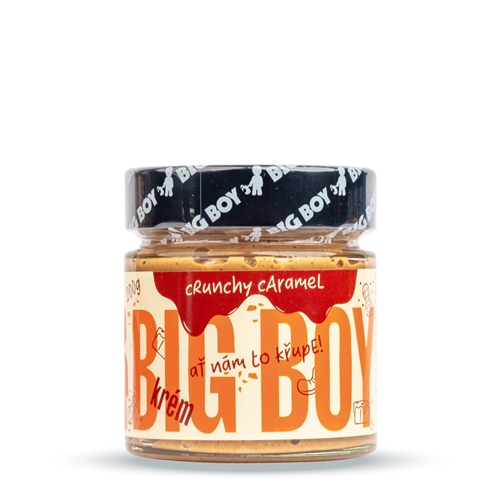 BIG BOY® Crunchy Caramel - Arašídový krém se slaným karamelem a rýžovými křupavými kuličkami 200g