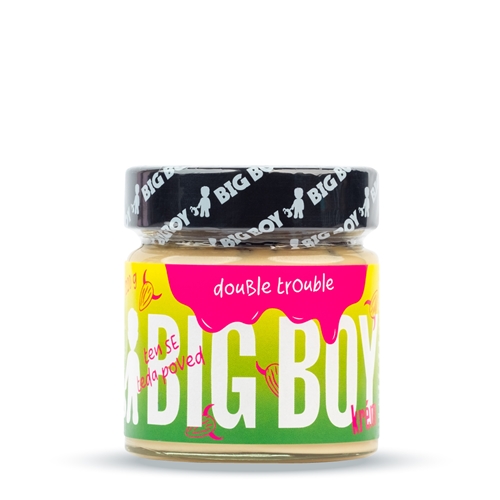 BIG BOY® Double trouble - Mandlový proteinový krém s kousky brownie sušenek 220g