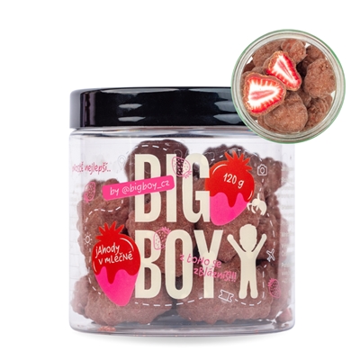 BIG BOY® Jahody v mléčné čokoládě 120g BIG BOY® Jahody v mléčné čokoládě 120g