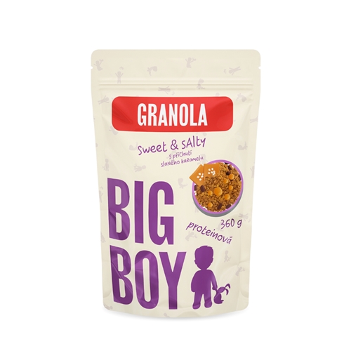 BIG BOY® Proteinová granola Sweet and Salty s příchutí slaného karamelu 360g