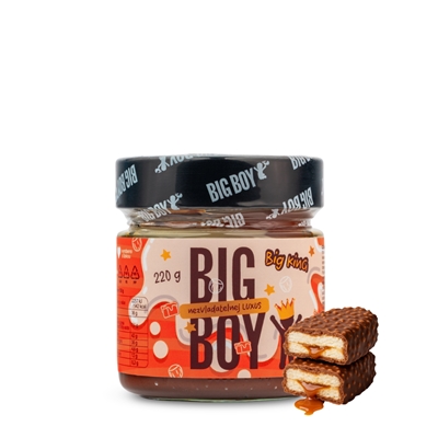 BIG BOY® Big King - Krém s lískovými ořechy s mlékem a karamelem 220g BIG BOY® Big King - Krém s lískovými ořechy s mlékem a karamelem 220g