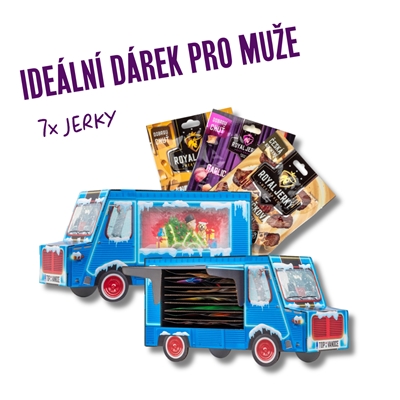 Vánoční minikamion plný sušeného masa (7x jerky)