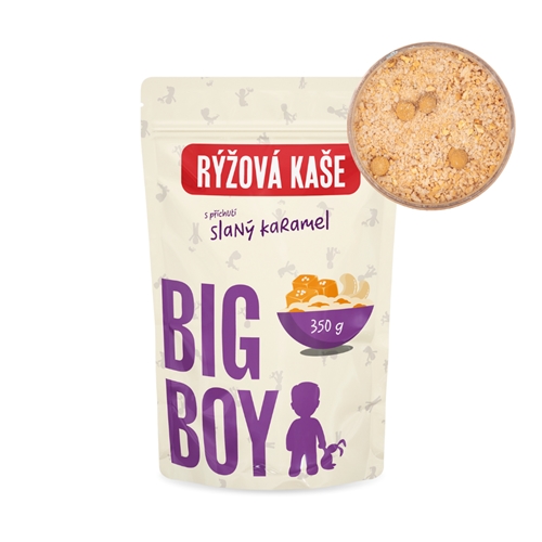 BIG BOY® Rýžová kaše Sweet and Salty s příchutí slaného karamelu 350g