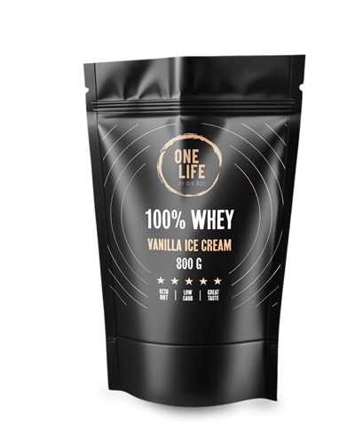 ONE LIFE 100 % Whey Protein s příchutí vanilkové zmrzliny 800 g