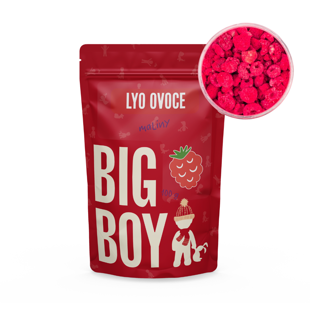 BIG BOY® Maliny celé lyofilizované 100g Eko varianta
