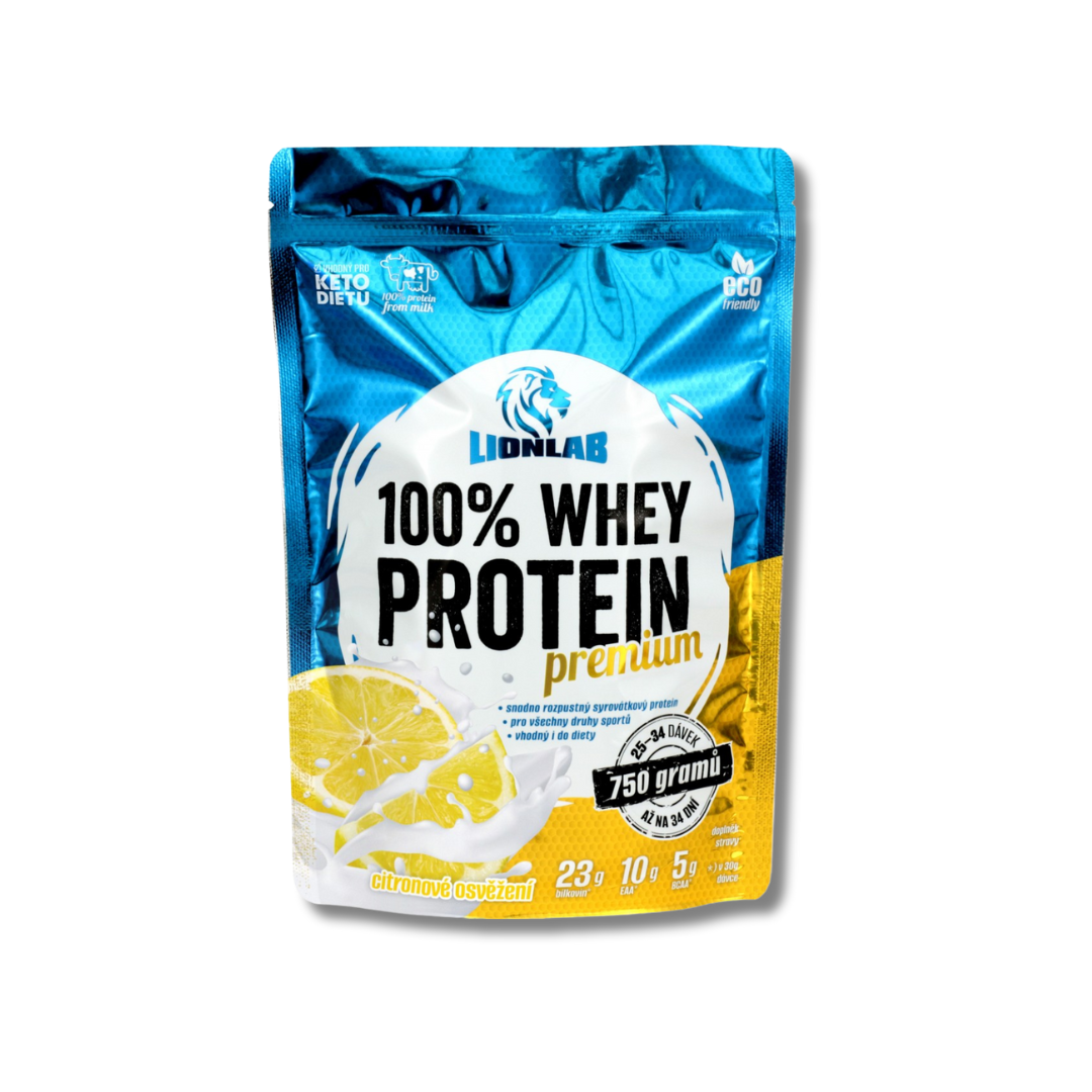 Lionlab: 100 % Whey Protein citronové osvěžení 750 g
