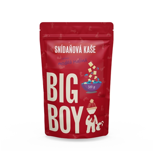 BIG BOY®  Kaše s příchutí modrá malina se spirulinou 300g