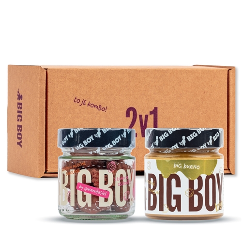 BIG BOY® 2-pack BIG BOY® BIG BUENO 220 g + Jahody v mléčné čokoládě 60 g