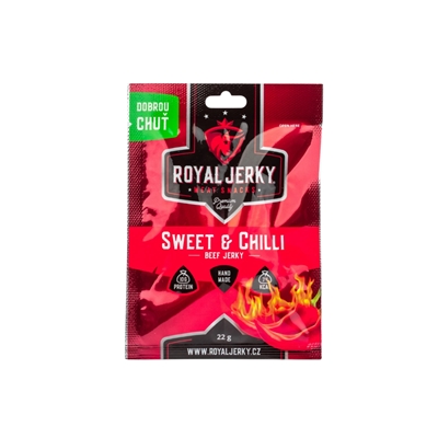 Royal Jerky: Sweet &amp; Chilli (hovězí sušené maso) 22g