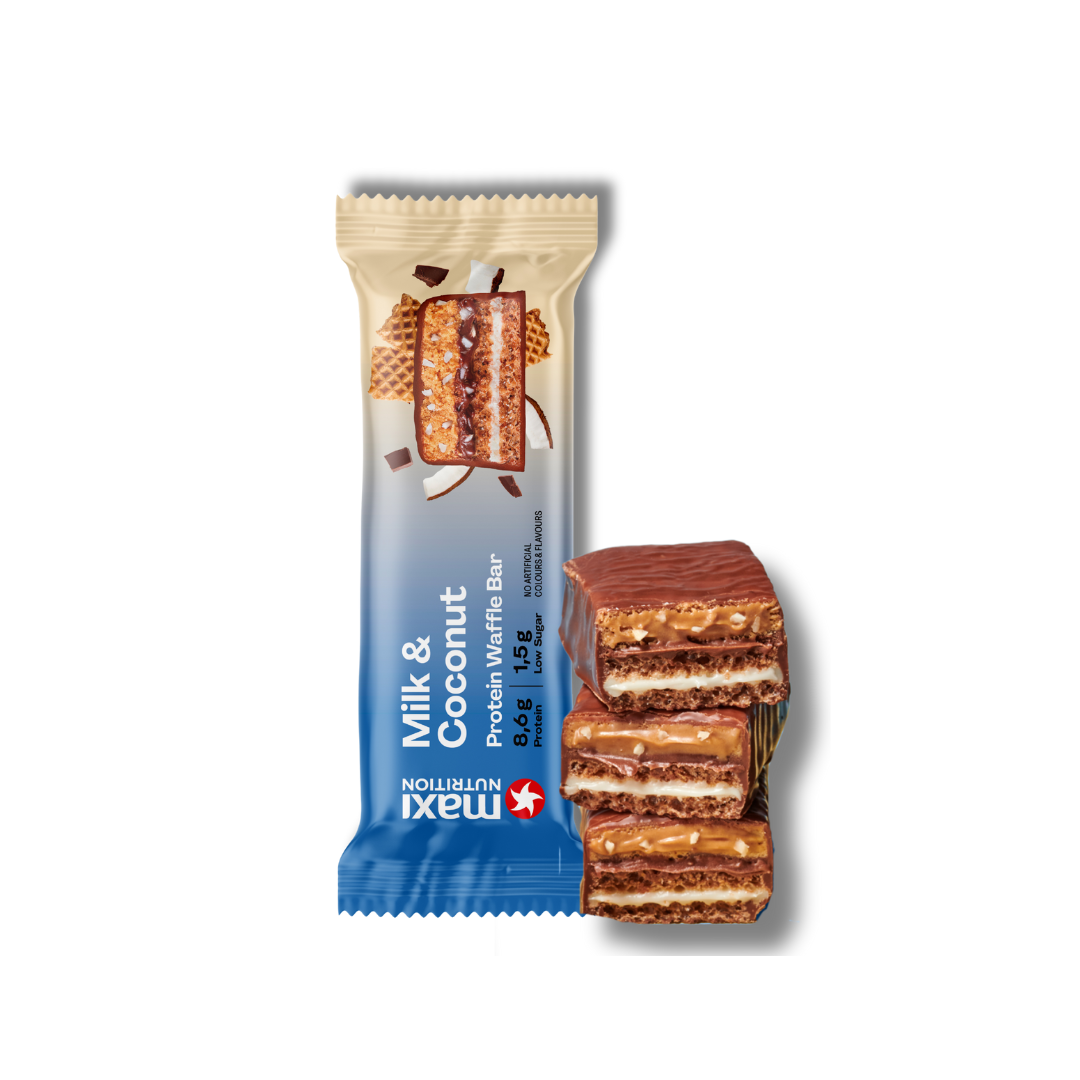 Maxi Nutrition Waffle protein bar 40 g - mléko/ kokos