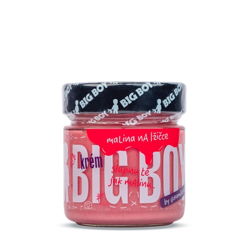 BIG BOY® Malina na lžičce - Mandlovo - kokosový krém s malinami220g