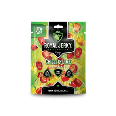 Royal Jerky: Chilli&amp;Lime (vepřové sušené maso s příchutí chilli a limetky) 22g