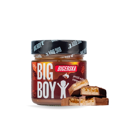 BIG BOY® Bigerska 220g Sladký arašídový krém s kakaem a slaným karamelem