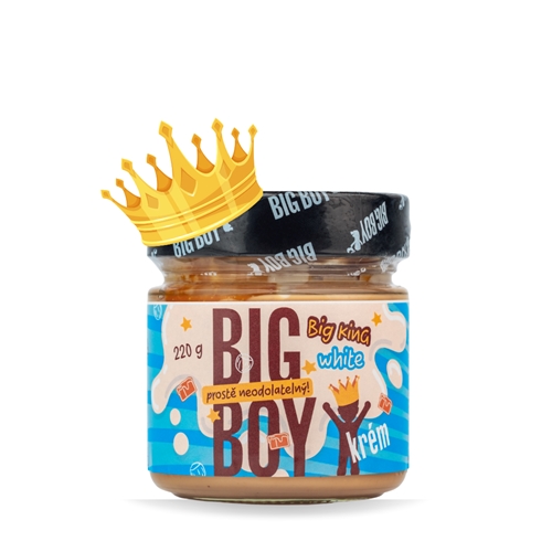 BIG BOY® Big King White - Krém s lískovými ořechy a mlékem 220g