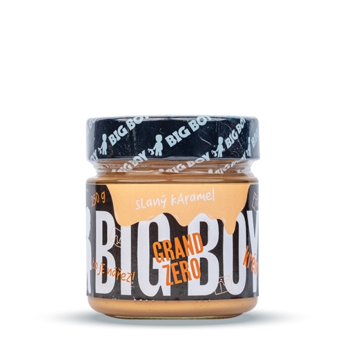 BIG BOY® Grand Zero slaný karamel - Arašídový krém s příchutí slaný karamel 250g