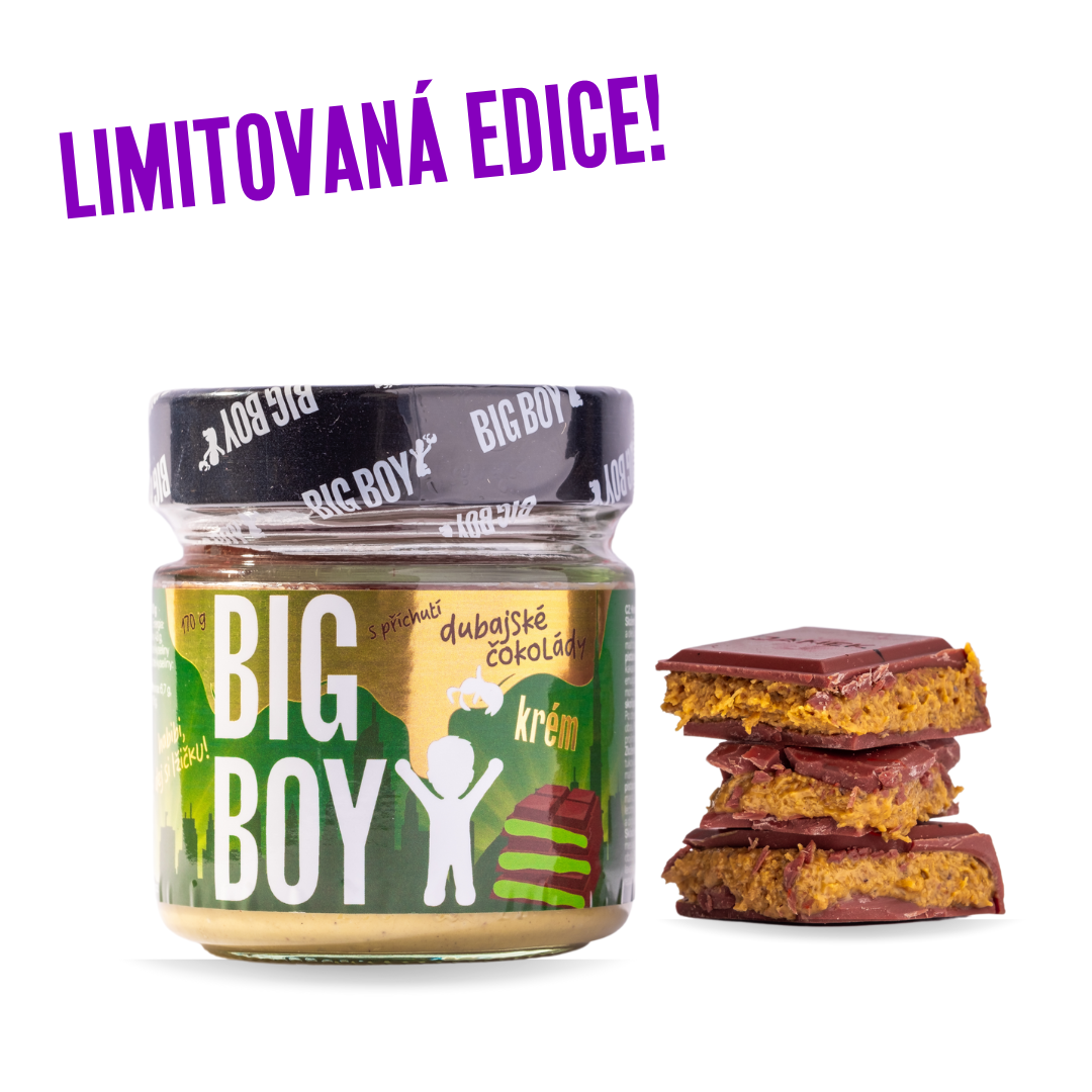 BIG BOY Pistáciový krém s příchutí dubajské čokolády 170 g (limitovaná edice)
