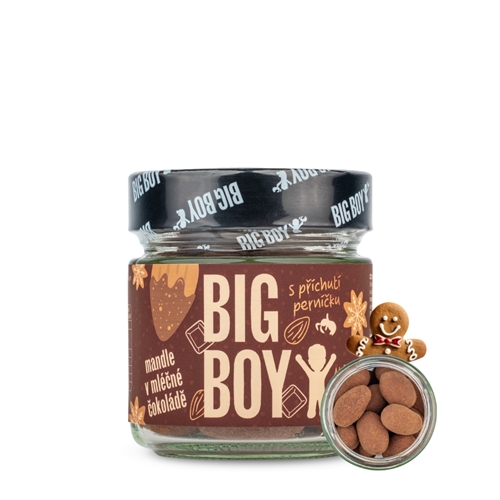 BIG BOY® Mandle v mléčné čokoládě s perníkovým kořením 140g BIG BOY® Mandle v mléčné čokoládě s perníkovým kořením 140g