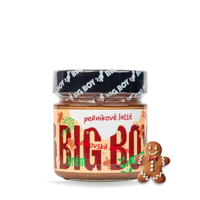BIG BOY® Perníkové latté - Lískovo mandlový krém s příchutí latté a voňavého perníčku 220g BIG BOY® Perníkové latté - Lískovo mandlový krém s příchutí latté a voňavého perníčku 220g